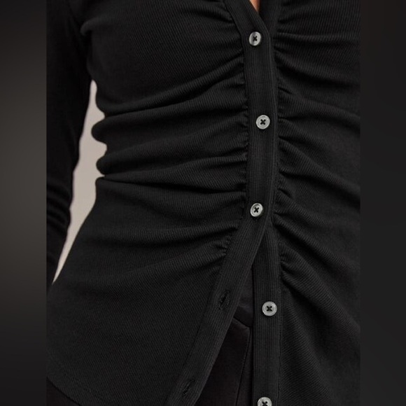 Boden Ruched Front Jersey Shirt Size 12R - Picture 4 of 16